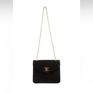 CHANEL - vintage suede evening bag